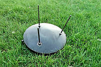 Велика дискова сковорода 80 см із кришкою Сковорода для багаття Тарілка для смаження на багатті, фото 8