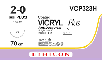 Викрил Плюс (Vicryl Plus) 2/0, длина 70см, кол. игла 36мм VCP323H