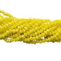 Намистини скло Finding Рондель граненка Темно-жовтий матовий перелив 2 мм В'язка 160 шт