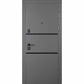 Вхідні двері Abwehr 443 Limana кварцит/білий супермат Megapolis