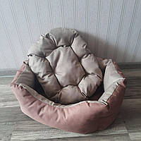 Лежак лежанка для собак и кошек со съемной двухсторонней подушкой, Спальные места для домашних животных L tru