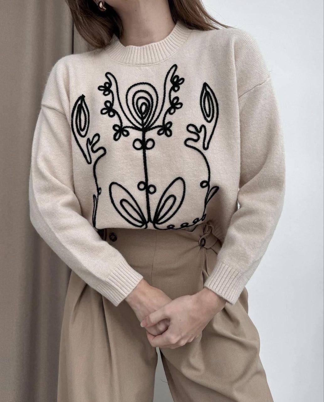 Жіночий повсякденний базовий універсальний осінній затишний м'який светр із принтом, у кольорах