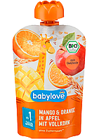 Пюре Babylove манго-апельсин-яблуко для дітей від 1 року, 100 г