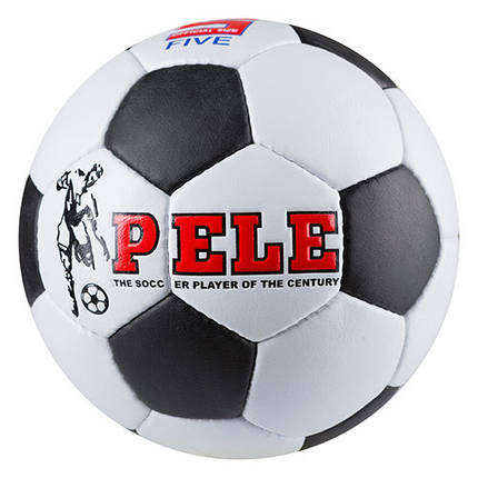М'яч футбольний тренувальний Grippy PELE, чорно-білий, фото 3