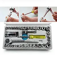 Набор трещотка с головками профессиональный набор инструментов 40 шт набор торцевых ключей с трещеткой