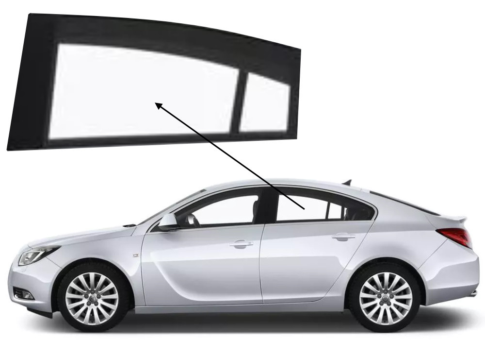 Бічне скло Opel Insignia 2008-2017 задніх дверей ліве, фото 1
