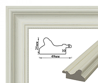 "Багетная рамка (барокко 4,5 см) 40х50" RN79 для картин по номерам с креплением