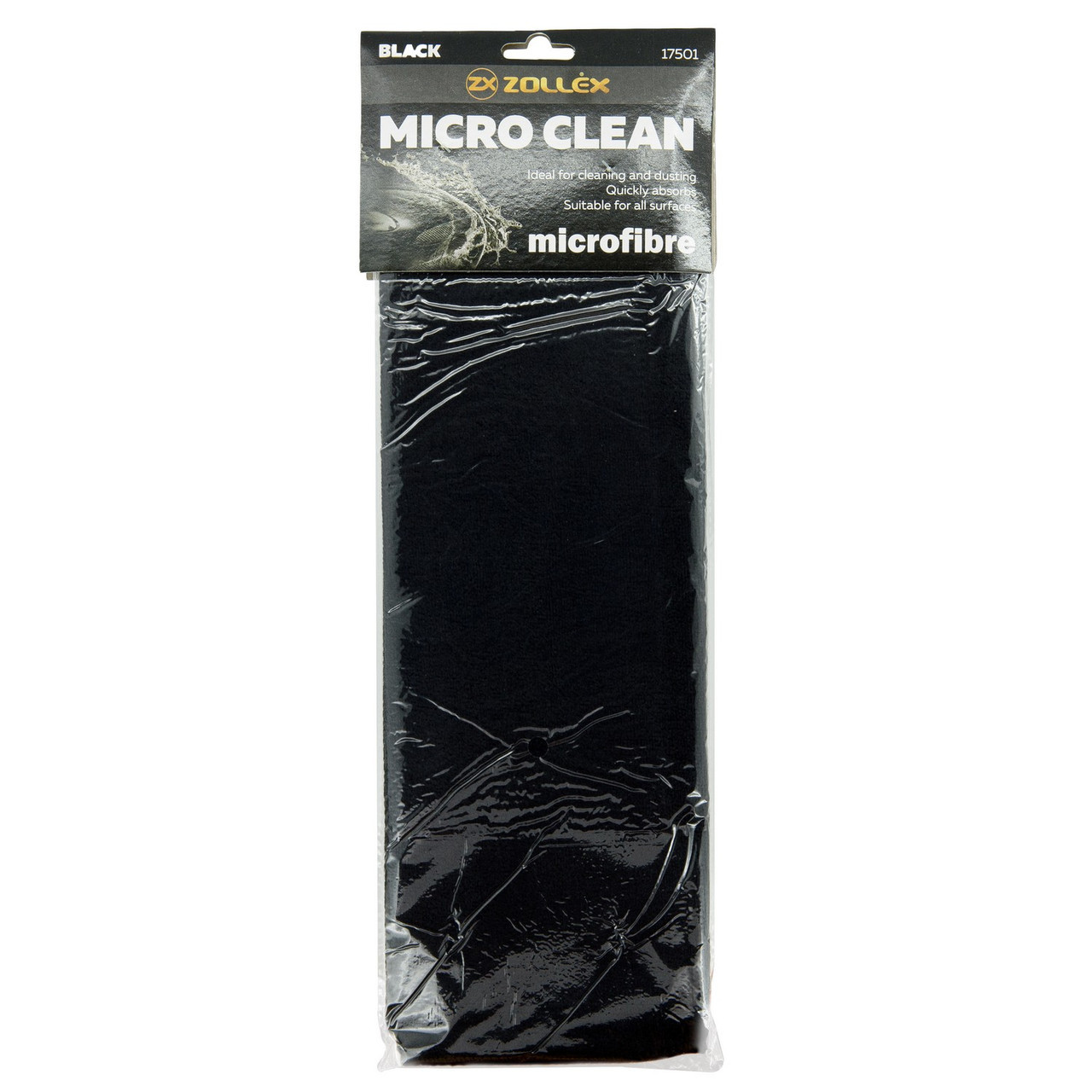 Серветка мікрофібра чорна Clean Micro Microfibre Blue 37 х 37 см ZP-005 Zollex