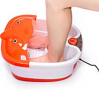 Компактная гидромассажная ванночка для ног, массажер для ступней с эффектом джакузи Footbath Massager SQ-368 tru