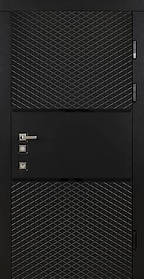 Вхідні двері ТМ Abwehr 368 Loriana Classic чорна шагрень/біла