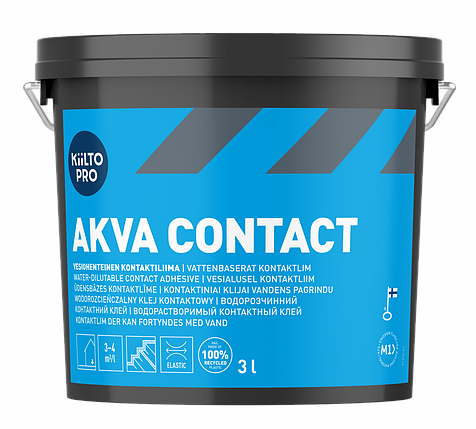 Водорозчинний контактний клей KIILTO Akva contact 3кг, фото 3