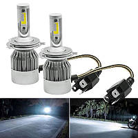 LED лампы для авто С6-H4 Turbo LED фары (F-S)