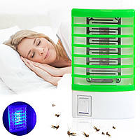 Антимоскитная лампа от насекомых "Mosquito small night lamp" Зеленая, устройство от комаров в розетку (F-S)