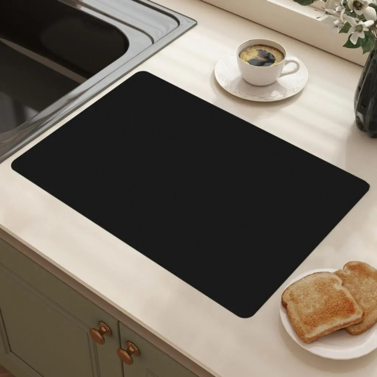 Суперпоглинальний і абсорбувальний нековзний килимок для сушіння посуду Чорний