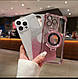 Чохол силіконовий для Iphone 12 + MagSafe + кільце тримач, pink, фото 3