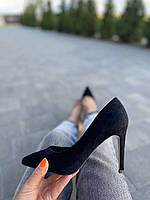 Туфлі жіночі MEIDELI L311-1 чорні (весна-осінь, еко-замша) (4970) 36р.38р.40р.