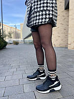 Кросівки жіночі DITAS MK-48 чорний/білий (зима, шкіра+замша натуральна) (5312) 38р.39р.40р.41р. 38
