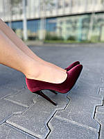 Туфлі жіночі LENA MELIANI F905-M91 бордові (весна-осінь, оксамит) (4965) лише 39р.