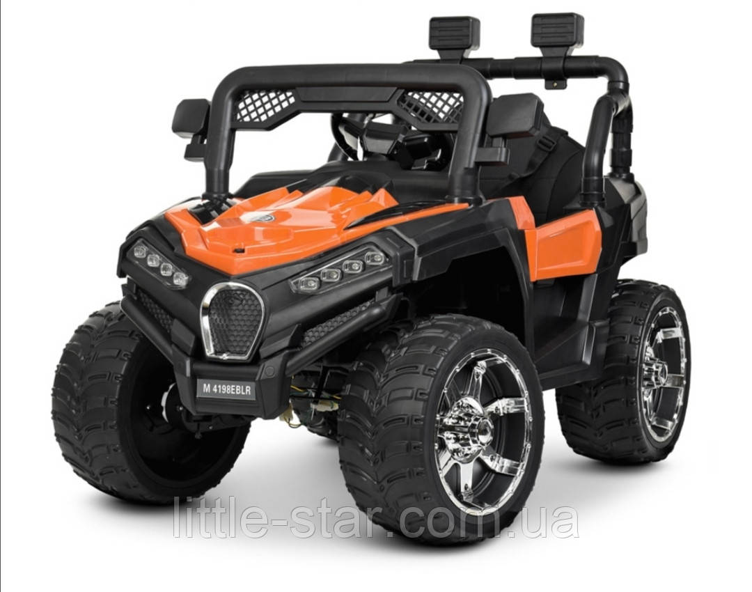 Дитячий електромобіль джип Bambi M 4198 EBLR Баггі, помаранчевий