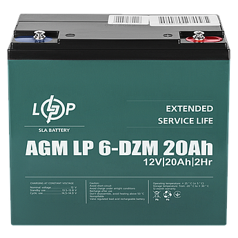 Тяговий свинцево-кислотний AGM акумулятор LP 6-DZM-20 Ah