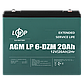 Тяговий свинцево-кислотний AGM акумулятор LP 6-DZM-20 Ah, фото 4