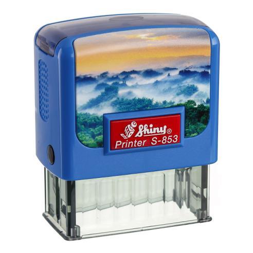 Оснастка для штампа 47x18 мм синяя, Shiny Printer S-853 серия Картинки