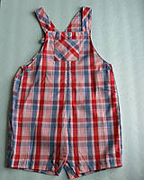 Напівкомбінезон-шорти для дівчинки "Червона клітинка", Girandola, Португалія, розміри 68, 86