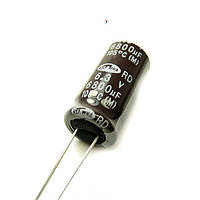 ECAP-RD-6800mkf - 6,3v (105°C) (RD) Конденсатор электролитический: 6800 мкФ, 6,3 В. Диаметр 13 мм. Высота 25