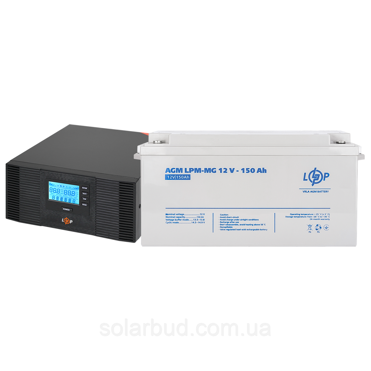 Комплект резервного живлення LP (LogicPower) ДБЖ + мультигелева батарея (UPS B1500 + АКБ MG 1800W)
