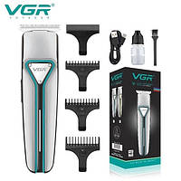 Профессиональная машинка триммер беспроводная для стрижки волос VGR V-008 Pro (F-S)