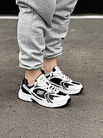 Мужские черно-белые весенние кроссовки 41-45 размер демисезонные кроссовки из эко-кожи топ качество
