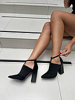 Туфлі жіночі Purlina XQ8054-1 чорні (весна-осінь, еко-замш) (2533) лише 40р.