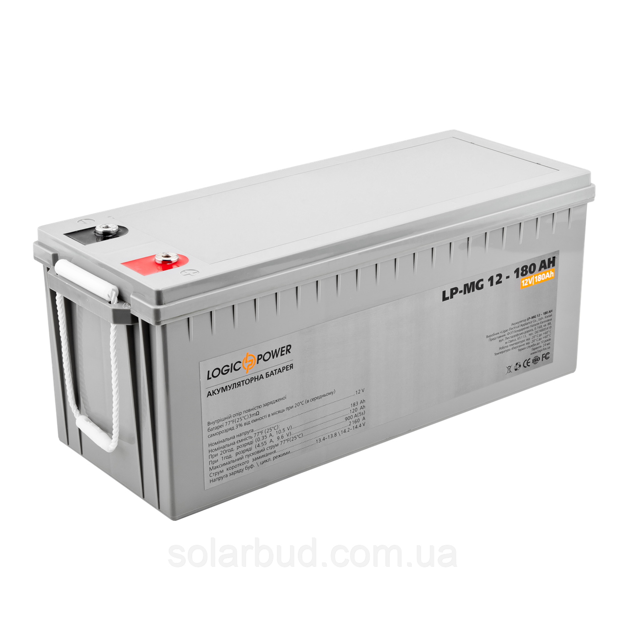 Акумулятор мультигелевий LP-MG 12V - 180 Ah Silver