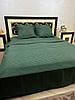 Постільна білизна бязь 2 спальне Євро смужка темно-зелена, фото 6