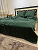 Постільна білизна бязь 2 спальне Євро смужка темно-зелена, фото 7