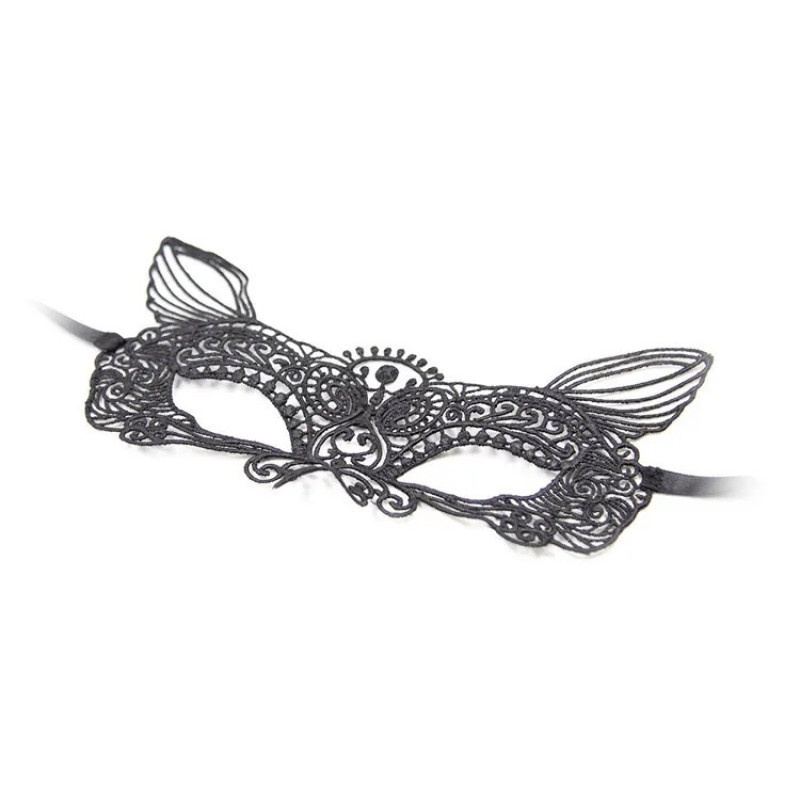 Фетиш маска маскарадна, Мереживна пов'язка на очі для вечірок та корпартива, Чорна
