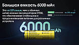Акумулятор NITECORE NL2160 6000mAh 21700 (Li-Ion, IPX6, 8A, 3.6V, 21.6Wh, Захист), Оригінал, фото 9