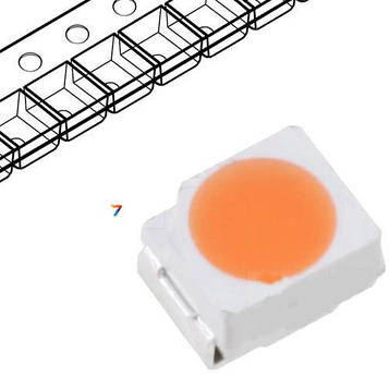 OSCC4LS1C1A LED: SMD: 3528, PLCC2: красный (tomato): 1,5-1,8лм: 120°