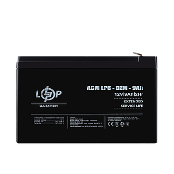 Тяговий свинцево-кислотний AGM акумулятор LP 6-DZM-9 Ah
