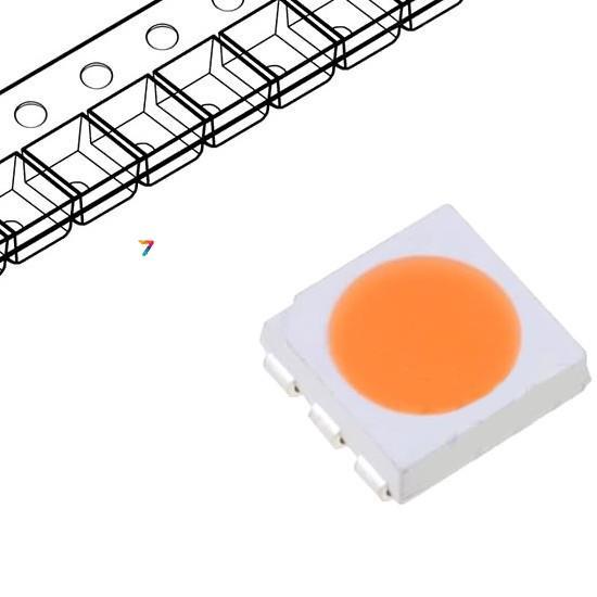 OSCE4TS4C1A LED: SMD: 5050, PLCC6: рожевий (peach): 13,5-15лм: 120°: 5x5ммм