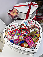 Подарочные наборы для девушек на 14 февраля Подарочные боксы киндер сюрприз Сладкий бокс со сладостями лин