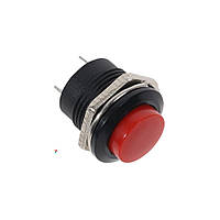 R13-507-NL-Red Кнопка, 6A 125 V/3A 250V, без фиксации, OFF-(ON). Цвет кнопки: красный