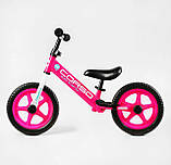 Велобіг дитячий Corso SPRINT JR-01309 Рожевий, колеса 12" EVA (ПЕНА), підставка для ніг, фото 3