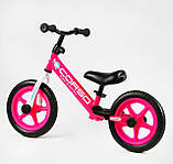 Велобіг дитячий Corso SPRINT JR-01309 Рожевий, колеса 12" EVA (ПЕНА), підставка для ніг, фото 4