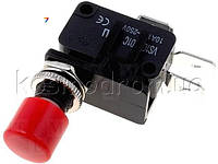 VAQ-4-10-1C-R Кнопочный: SPDT: 10A/250VDC: ON-(ON): 1: Выв: коннекторы 6,3x0,8мм