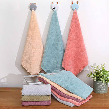 Кухонні серветки з мікрофібри "Скрабер", кольори в асортименті 30х30см. (5 шт. в упаковці)