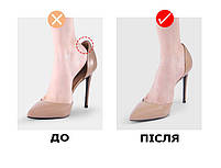 Гелеві вкладиші у взуття від натирання 3мм. Силіконові вкладки метелики для взуття. Силіконові вставки, фото 3