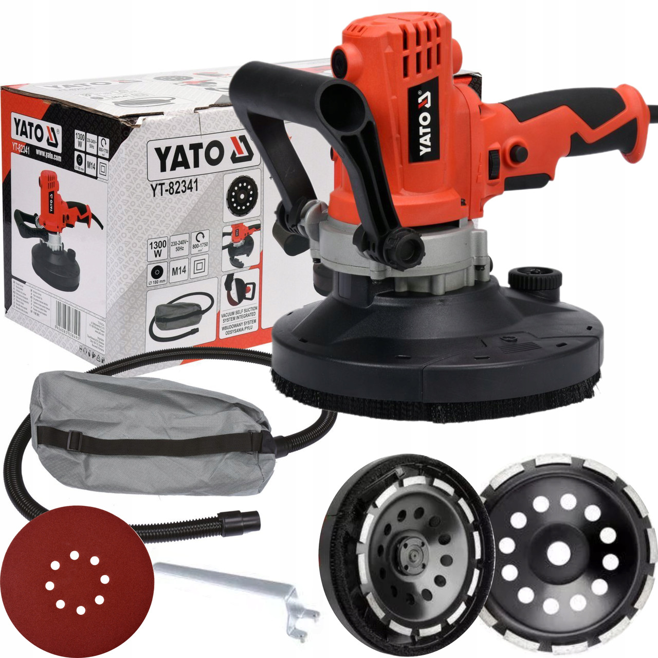 Шліфмашина для стін та бетону YATO YT-82341 | 180мм