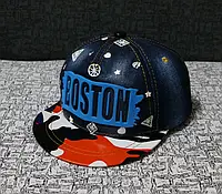 Кепка детская M&JJ BOSTON (Snapback) Джинс-Синий (4170)