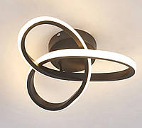 Сучасна світлодіодна стельова люстра 3-режима світла TALUTULA 25W Black для столу, їдальні, кухні, бару, підвісне освітлення